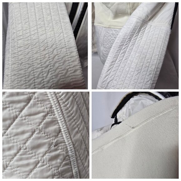 LULULEMON Run Women’s 8 Bundle Up Jacket Polar Cream White Fleece Hood Rare - Picture 10 of 16